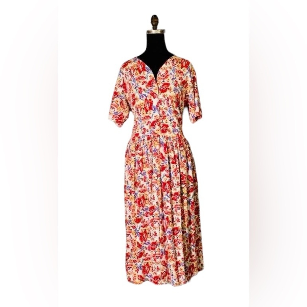 Vintage 1980’s Eddie Bauer Cotton Floral Dress EVC